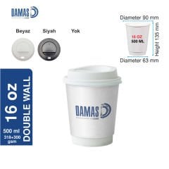 Double Beyaz Karton Bardak ( Baskılı )