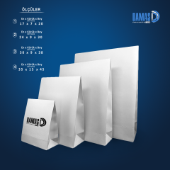 white envelope gift paper bag