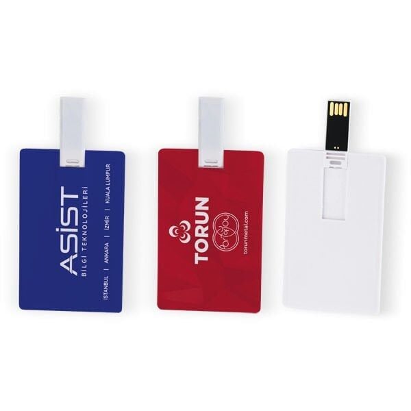 Kart USB Bellek 8105-16GB 32GB Tek Yön UV Baskı  - 100 adet - 32GB Kapasite
