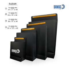 Tek Yön Baskılı Siyah Kraft Hediye Paketi