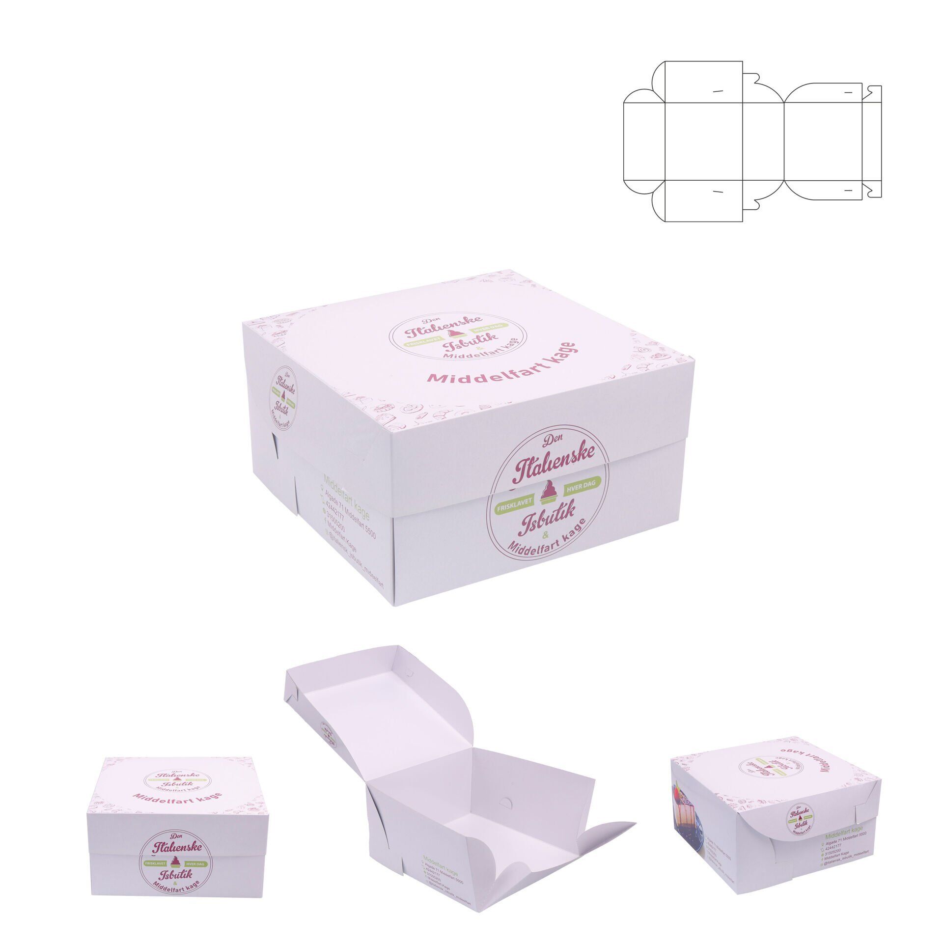 Pasta Kutusu DMPK-003 (Baskılı) 5.000 adet - 30x18x30 cm - İç Dış Selefonlu