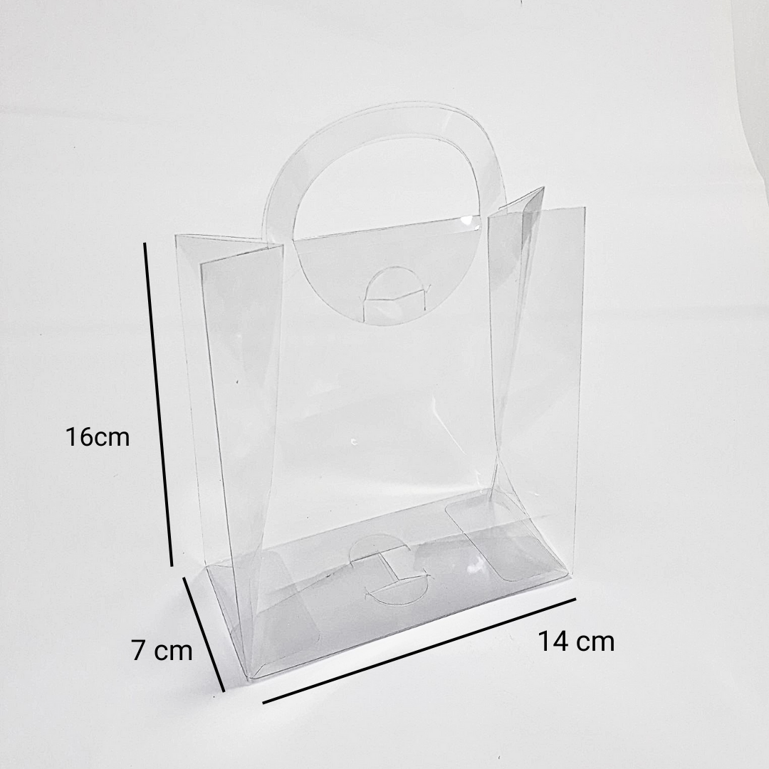 Şeffaf Asetat Çanta 500 adet - 14.5 x 16 x 7 cm