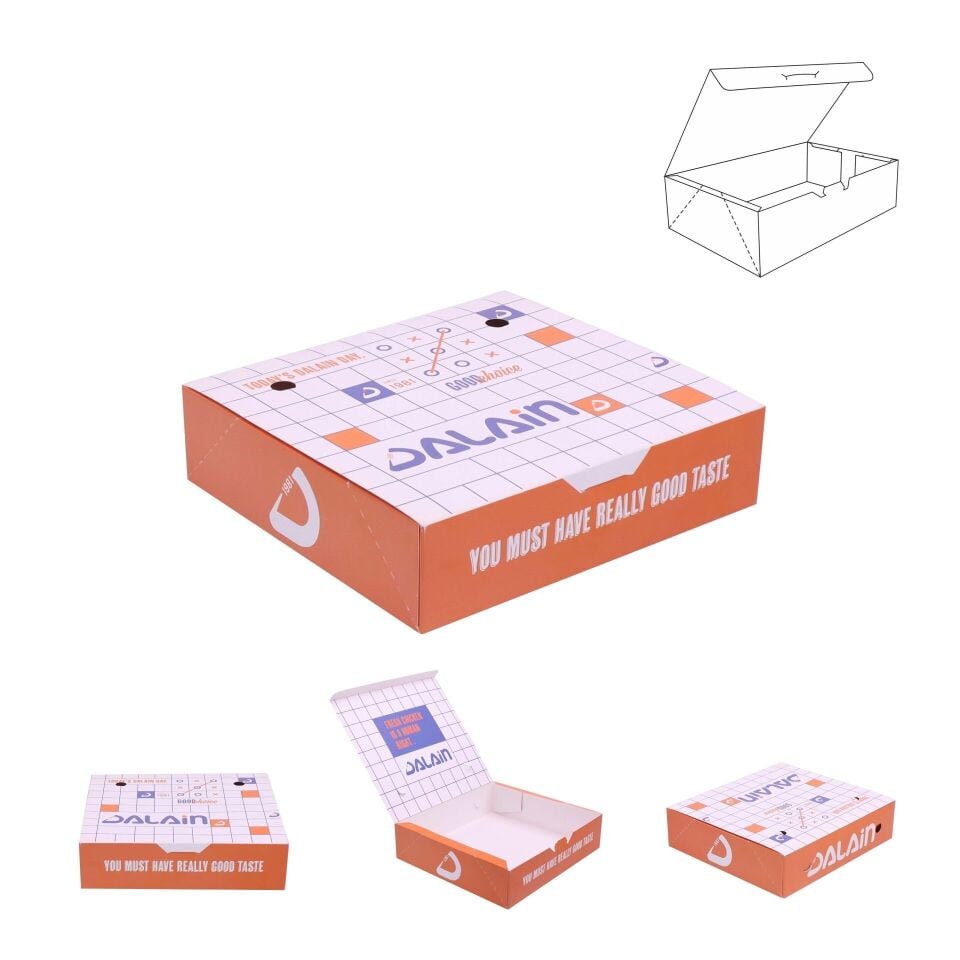 Karton Yemek Kutusu DMSYK-004 36x26x7 cm - İç Dış Selefonlu  - 5.000 adet