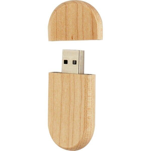 Ahşap USB Bellek 8192 (16GB - 32GB) Tek Yön UV Baskı  - 250 Adet - 16GB Kapasite