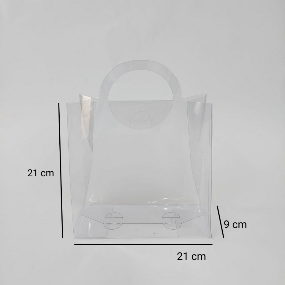 Şeffaf Asetat Çanta 250 Adet - 21 x 21 x 9 cm