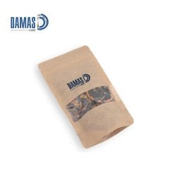 Kilitli Pencereli Kraft Doypack ( Baskılı )