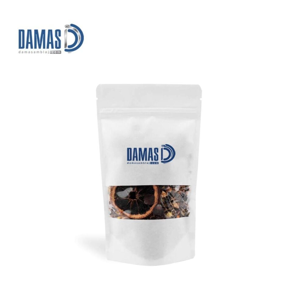 Kilitli Pencereli Beyaz Kraft Doypack ( Baskılı )