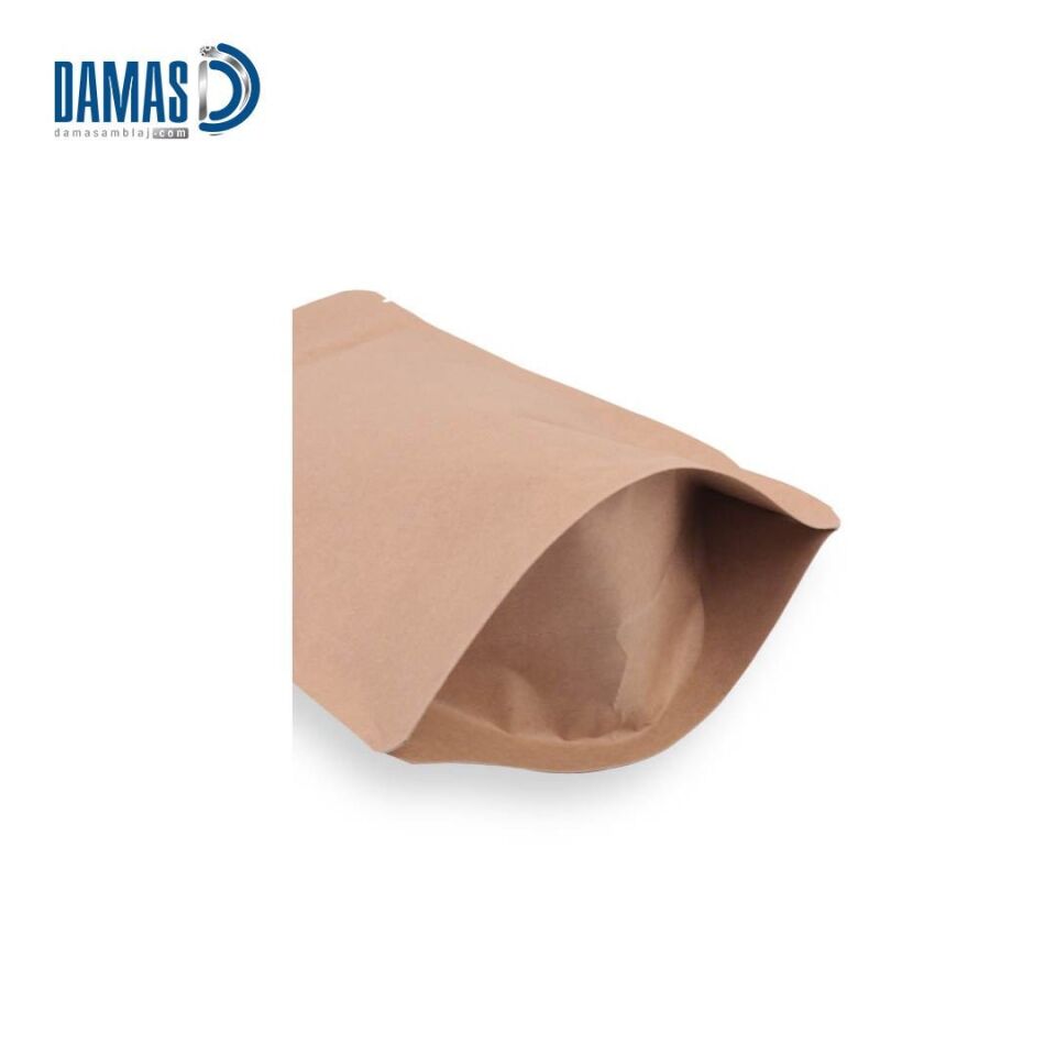 كيس كرافت دويباك الألومنيوم مقفل  (غير مطبوع)