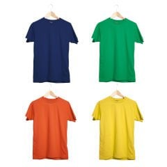 GARDENYA SIFIR YAKA T-SHİRT