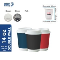 Double Renkli Karton Bardak ( Baskısız )