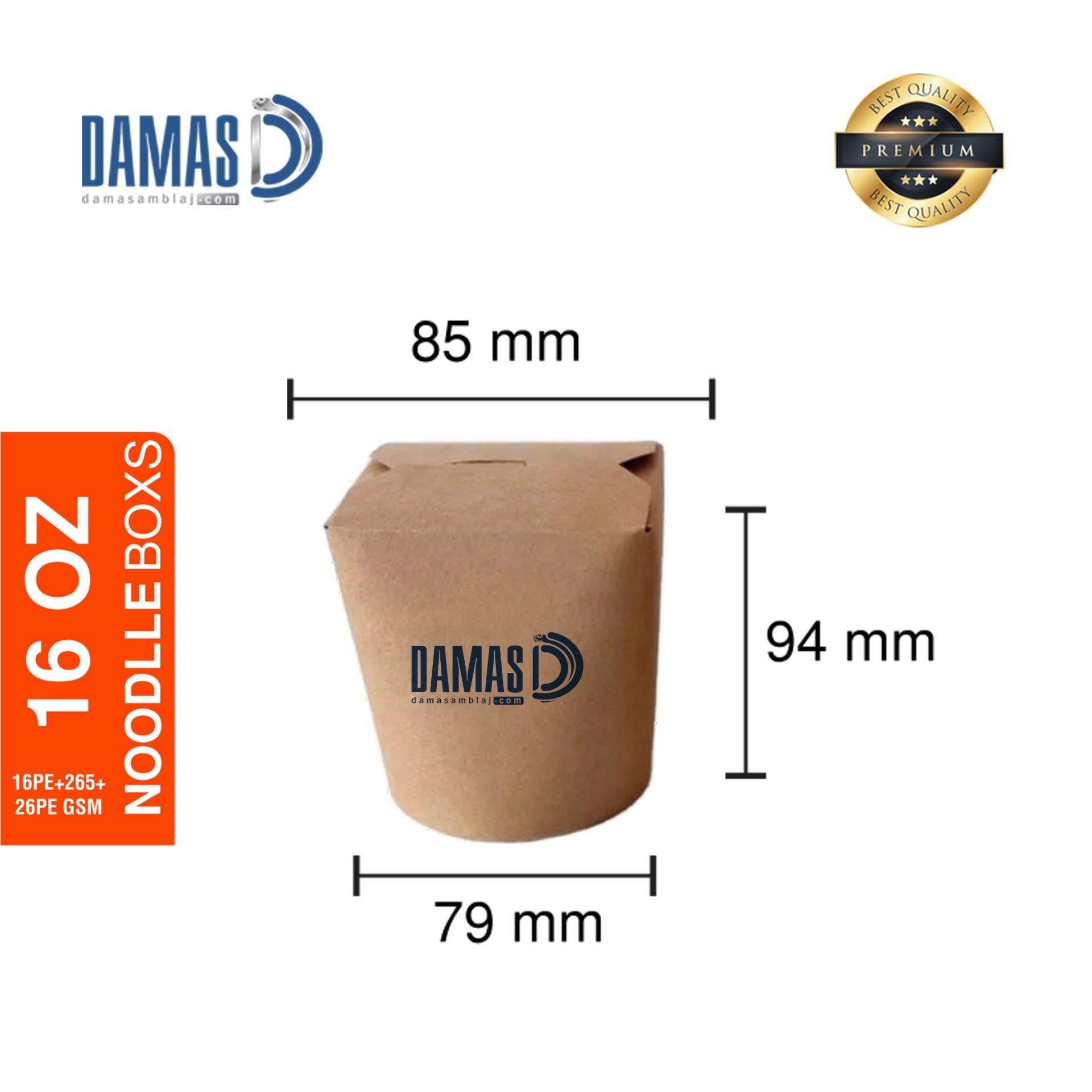 Noodle Kutusu Kraft ( Baskılı / Baskısız ) Baskılı - 16 OZ - 50.000