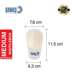 Waffle Box Beyaz ( Baskılı / Baskısız ) M - 7,8 x 11,5 x 6,3 cm - Baskılı - 50.000 adet