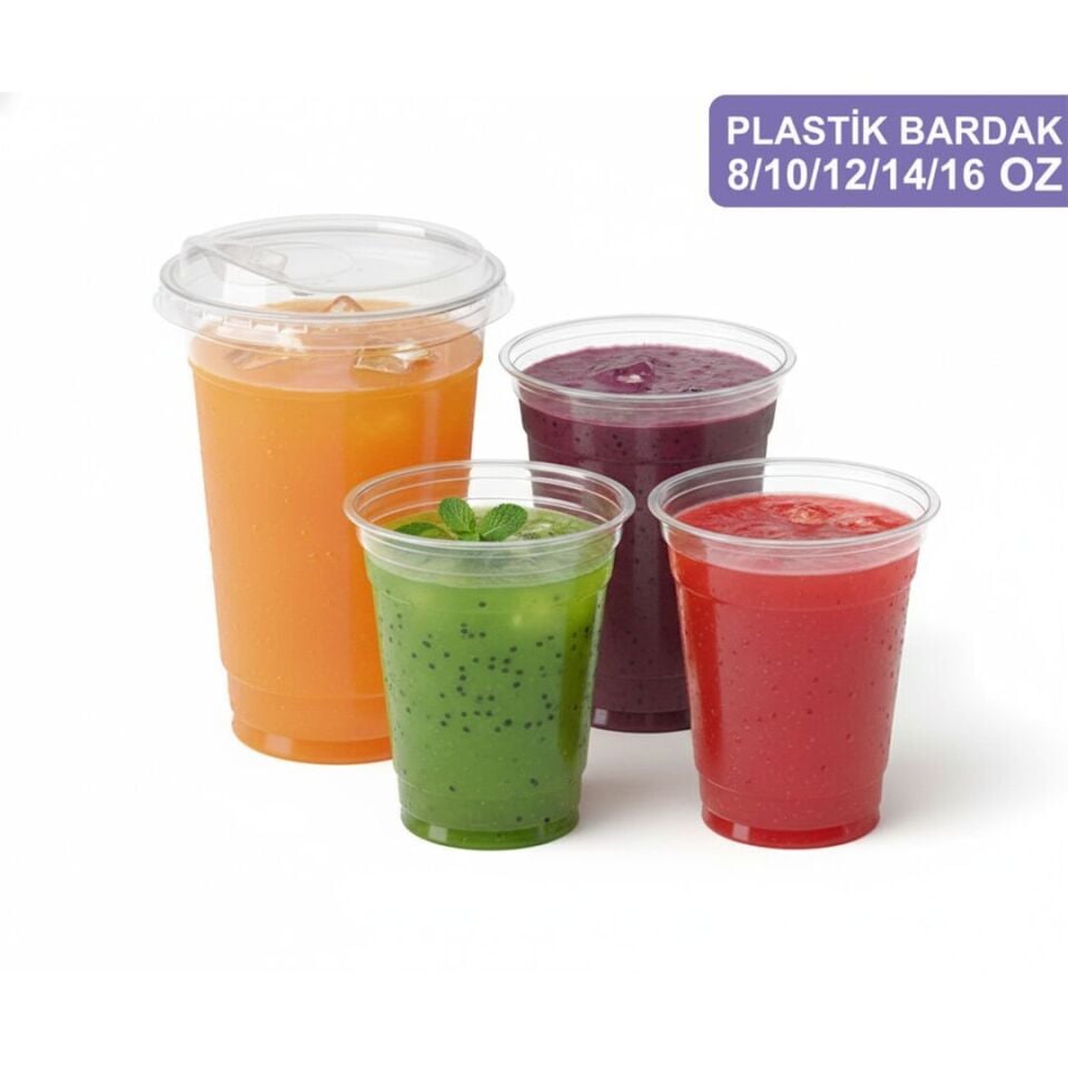 Şeffaf Plastik Bardak Pet Baskısız ( Normal )