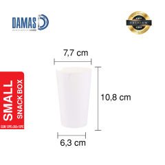 Snack Box  Beyaz ( Baskılı / Baskısız ) S - 7,7 x 10,8 x 6,3 cm - Baskısız - 100.000 adet