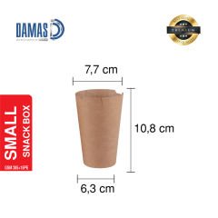 Snack Box Kraft ( Baskılı / Baskısız ) S - 7,7 x 10,8 x 6,3 cm - Baskısız - 50.000 adet