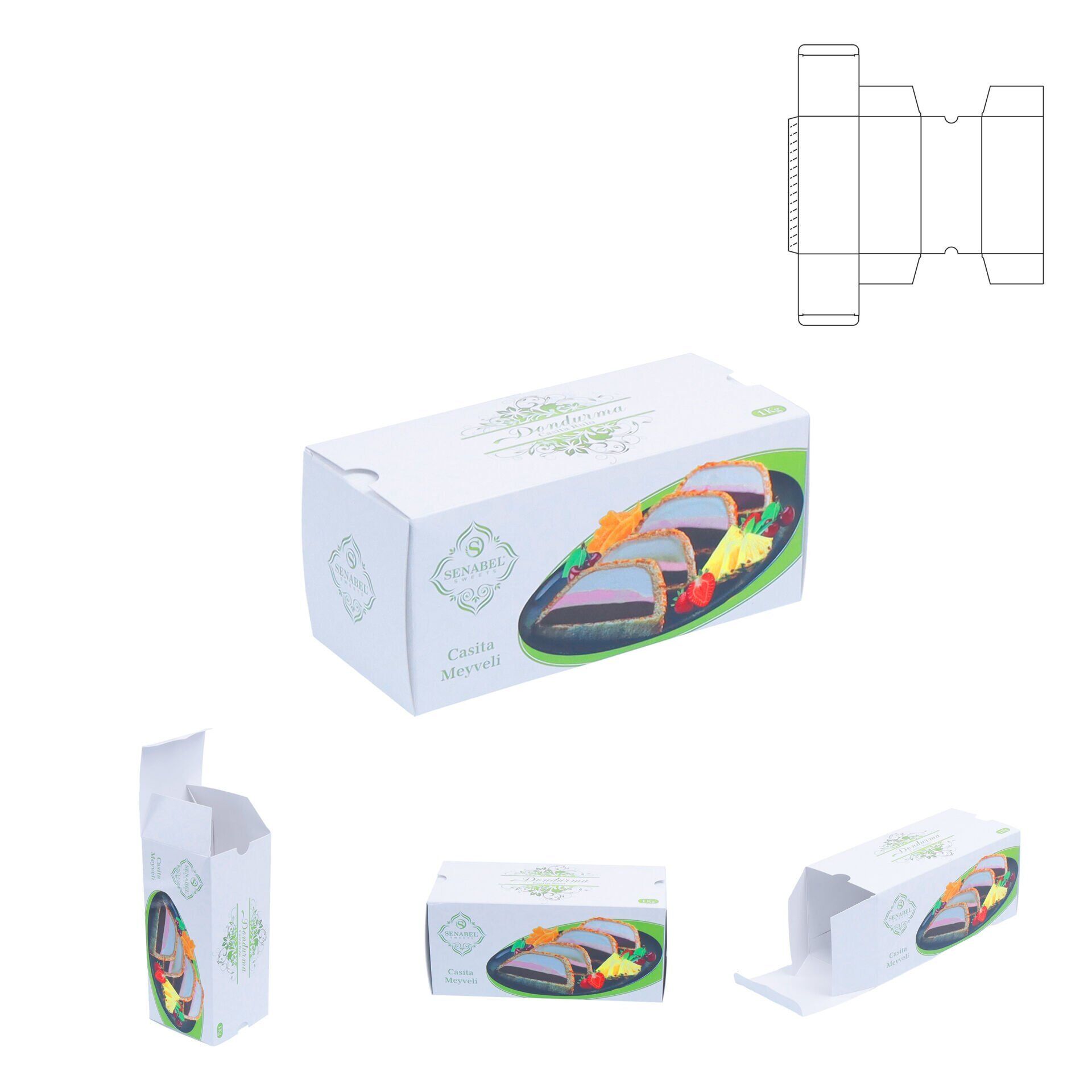 Karton Kutusu KK02 3.000 adet - 10,5x3,5x13,1 cm - Parlak Selefon