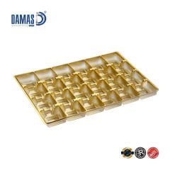 Madlen Chocolate Presentation Tray - Plastic Vacuum Separator Transparent - 34x20.6 cm - 28 pieces - 500 pieces