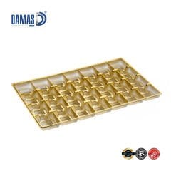 Madlen Chocolate Presentation Tray - Plastic Vacuum Separator Transparent - 34x20.6 cm - 28 pieces - 500 pieces