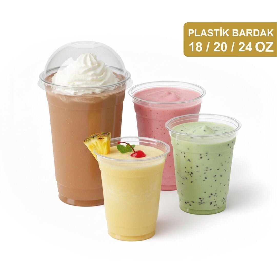 Şeffaf Plastik Bardak Pet Baskısız ( Kaliteli )