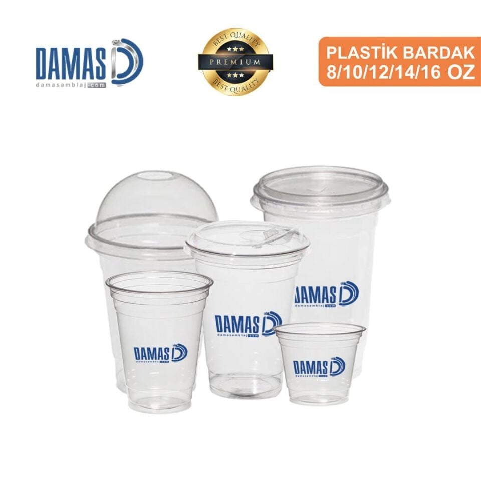 Şeffaf Plastik Bardak Pet Baskılı (Hafif)