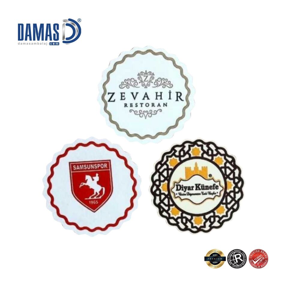 Kağıt Bardak Altlığı (Dole) 2 renk baskı  - 10.000 adet - 9 cm
