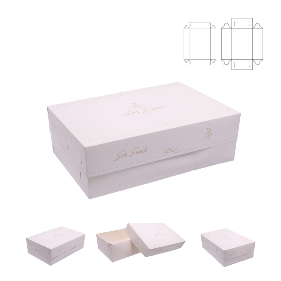 Pasta Kutusu DMPK-001 (Baskılı) 1.000 adet  - 32x15x32 cm - İç Dış Selefonlu