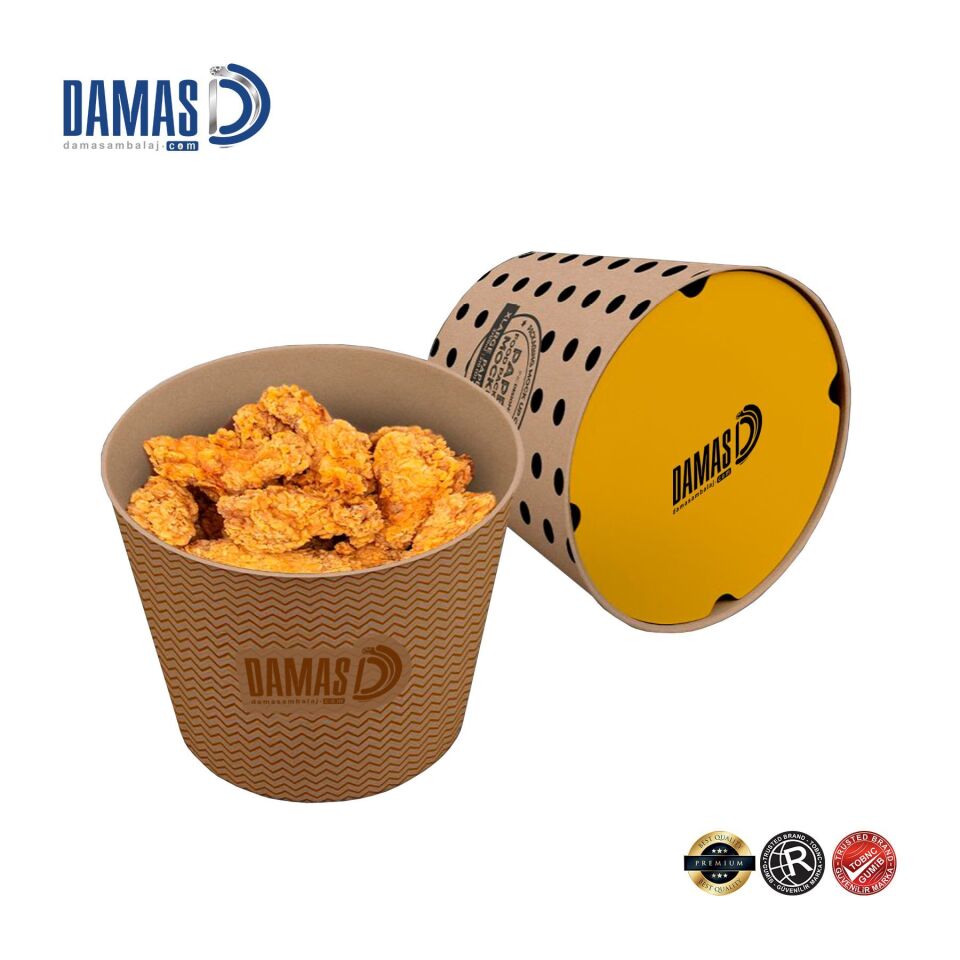 Fastfood Karton Kova (Baskılı) 30.000 adet - 130 Oz - 217x160x173 mm - Kapaklı - Baskısız