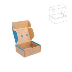 E-Ticaret Kargo Kutuları EKK-002 Çift Yön Baskılı (LAKLI) - 10.000 adet - 25.5x24.5x11cm