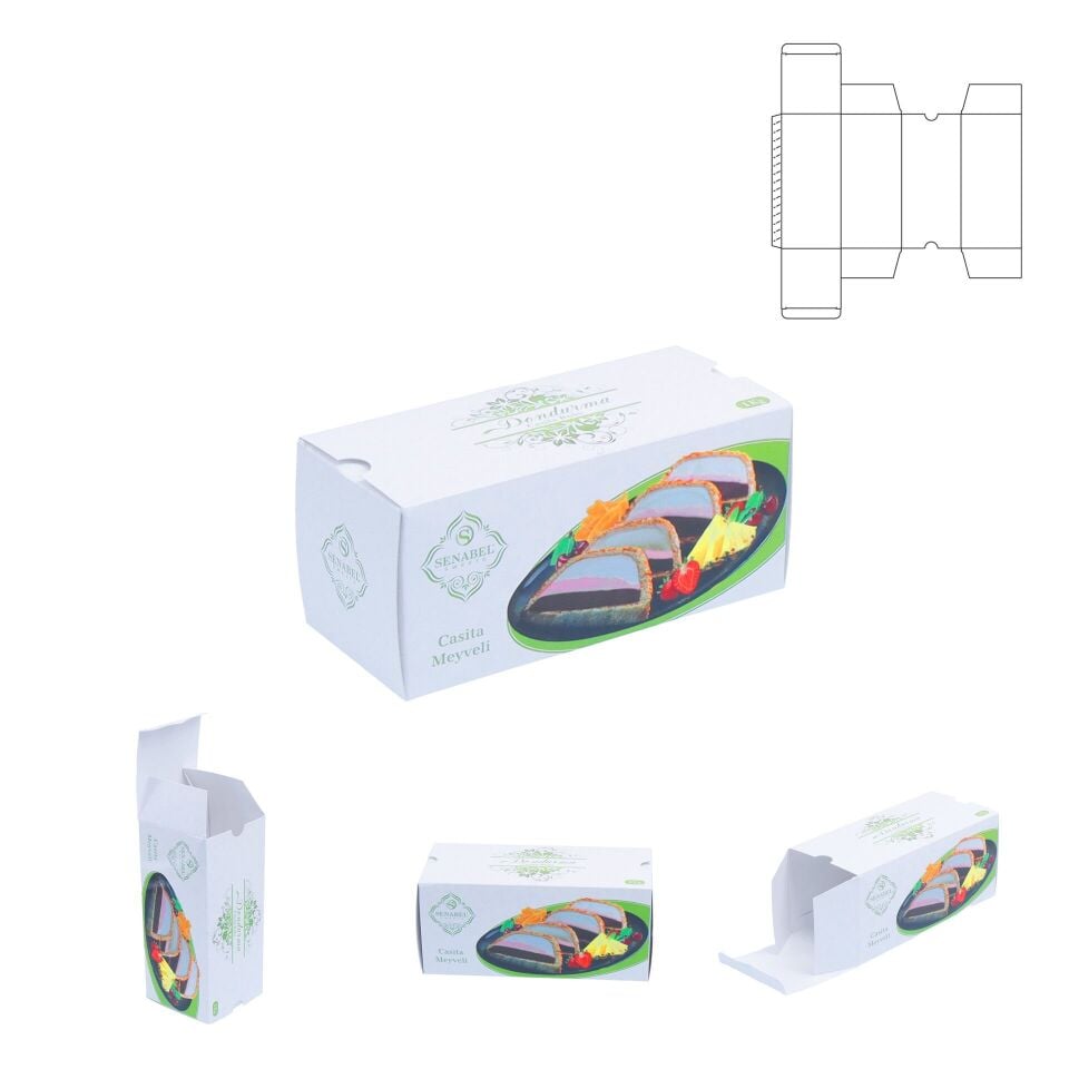 Karton Kutusu KK02 3.000 adet - 8x8x26 cm - Mat Selefon + Kabartma Lak