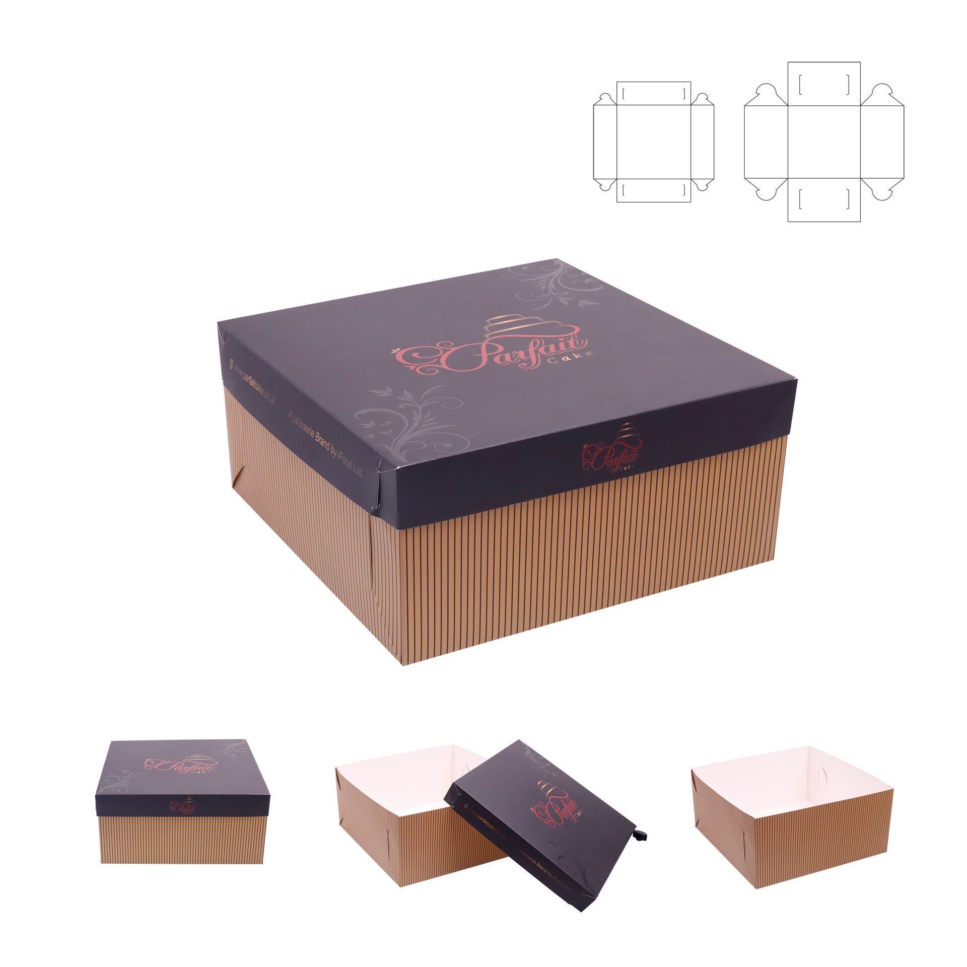 Pasta Kutusu DMPK-001 (Baskılı) 3.000 adet - 25x15x25 cm - İç Dış Selefonlu