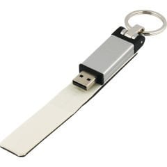 Deri USB Bellek 8230-16GB 32GB Siyah - Çift Yön UV Baskı  - 100 adet - 32GB Kapasite
