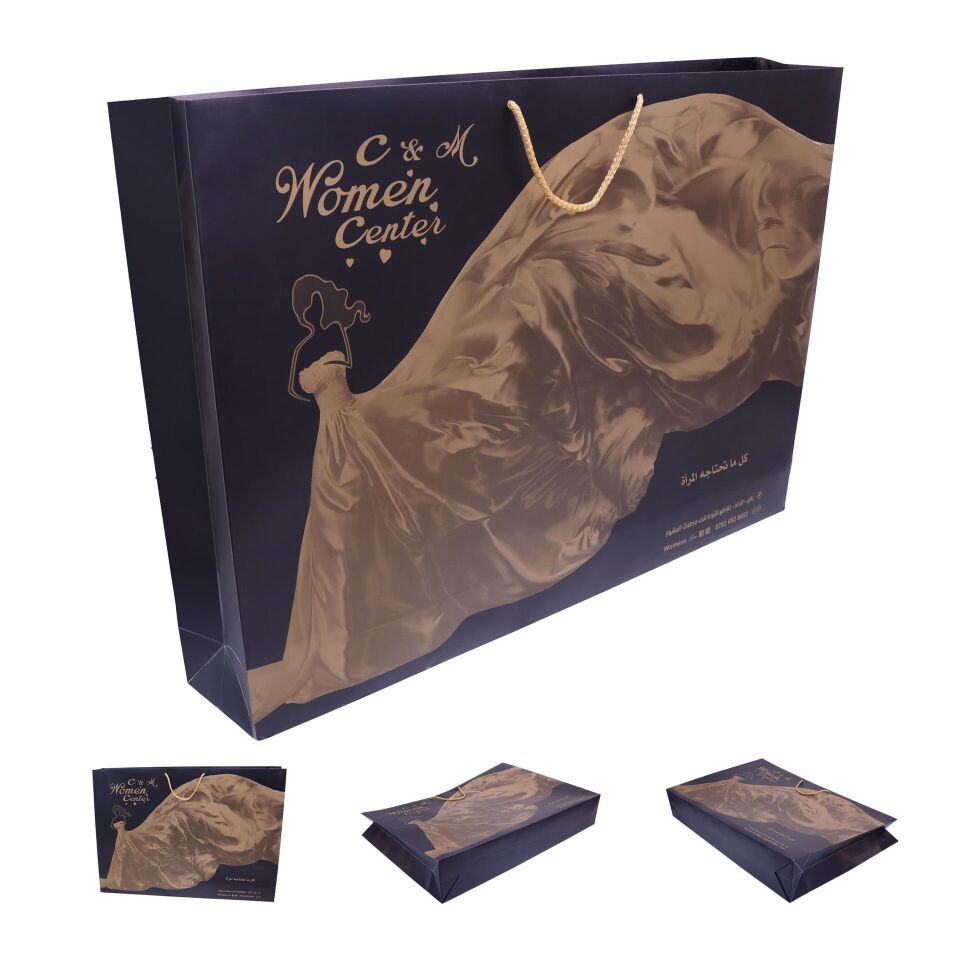 İpli Karton Çanta Baskılı (Büyük) 3XL - 4.000 adet - Parlak Selefon