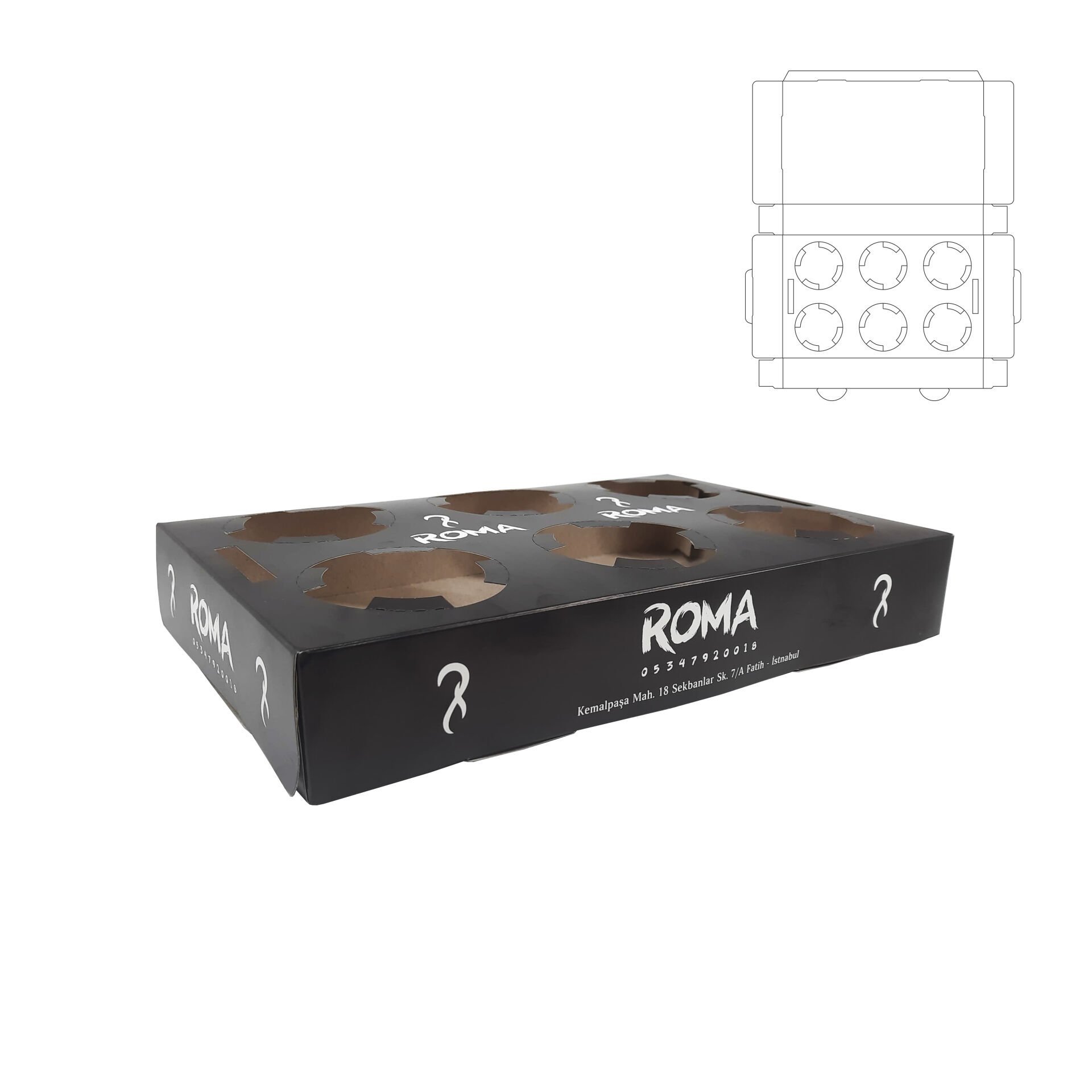 حامل أكواب كرتون (عادي)