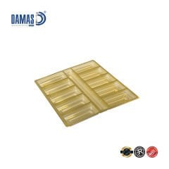 Oluklu Bölmeli Seperatör Vakum Şeffaf - 20,7x19,8 cm - 500 gr  - 1.000 adet