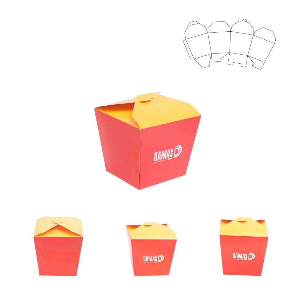 French Fry Box (Folded Bottom Lock)