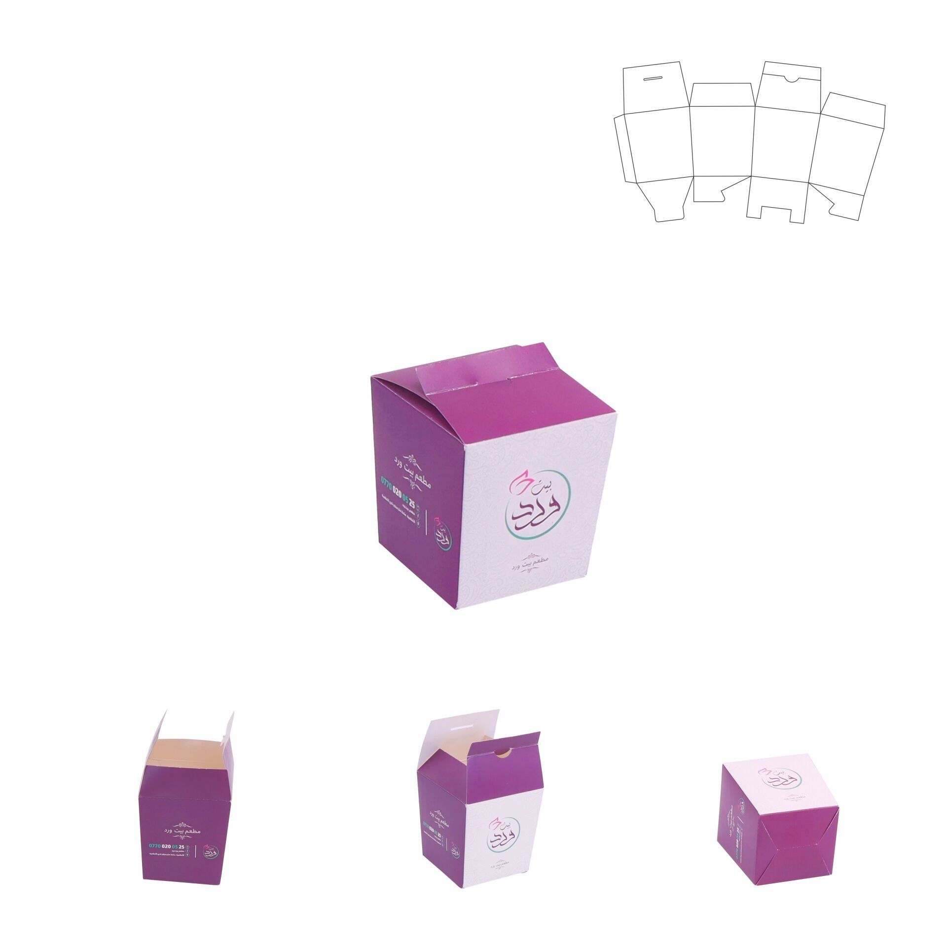 French Fry Box (Folded Bottom Lock)