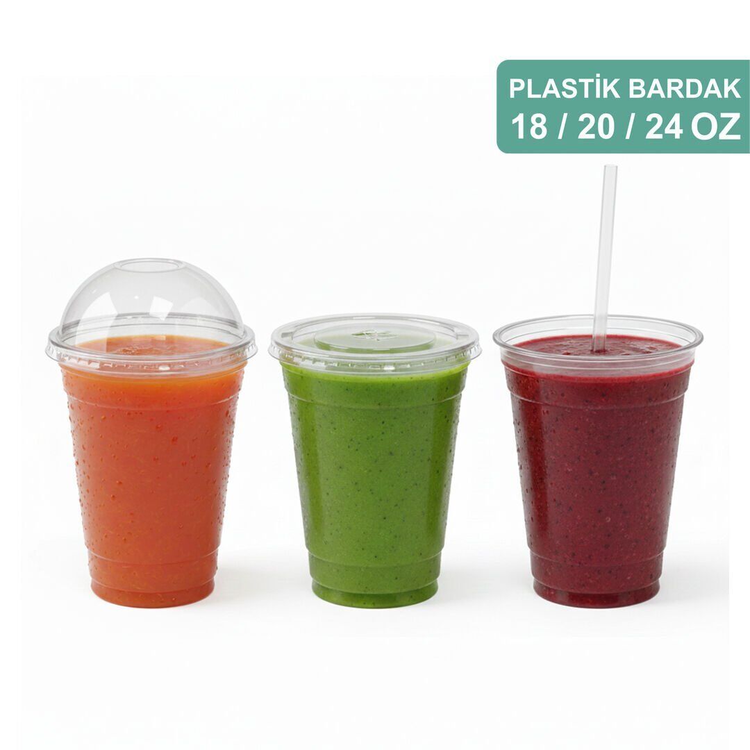 Şeffaf Plastik Bardak Pet Baskısız ( Normal )