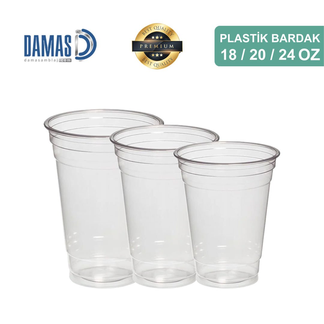 Şeffaf Plastik Bardak Pet Baskısız ( Normal )