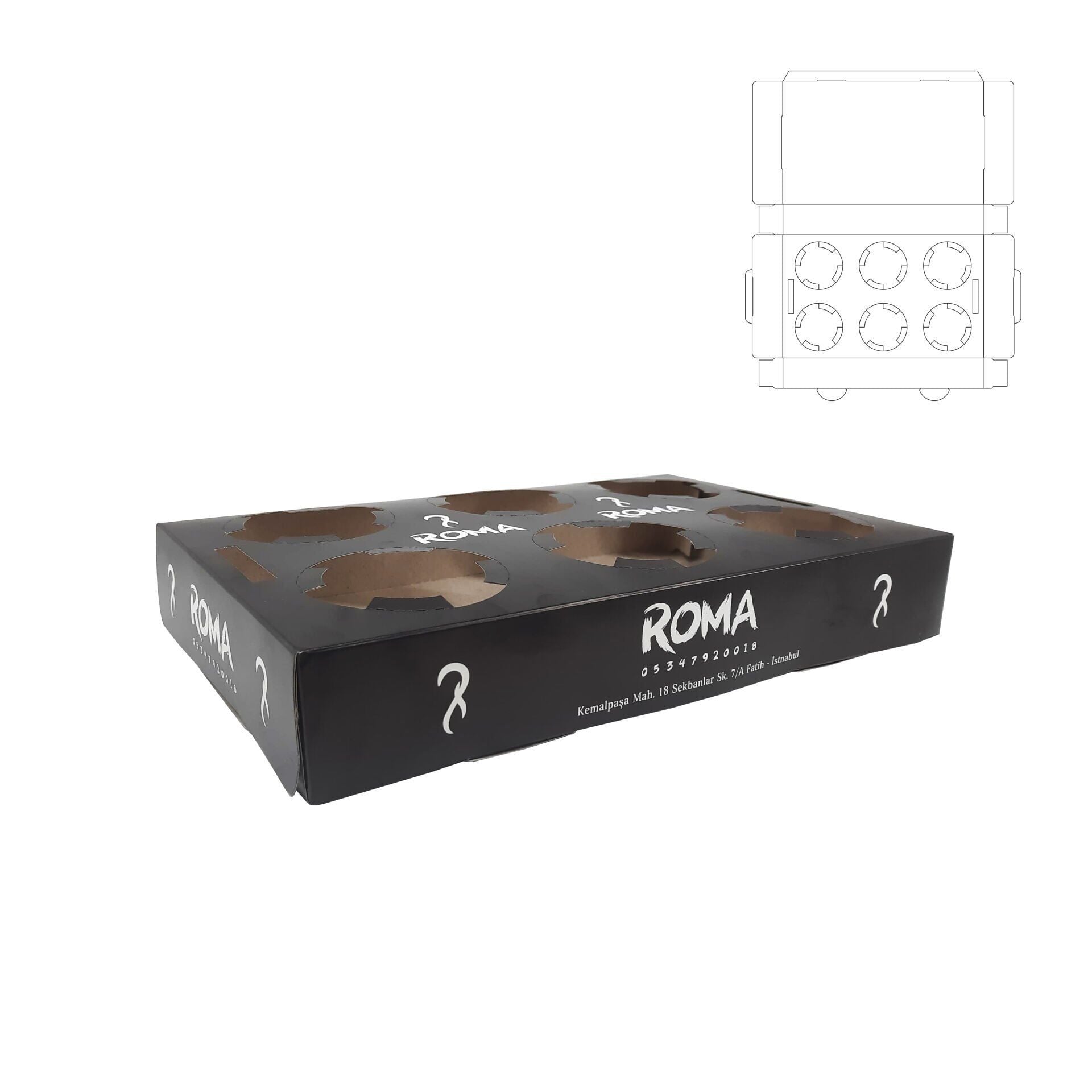 Karton Bardak Taşıyıcı ( Normal ) 20x18x4,5 cm - 5.000 adet