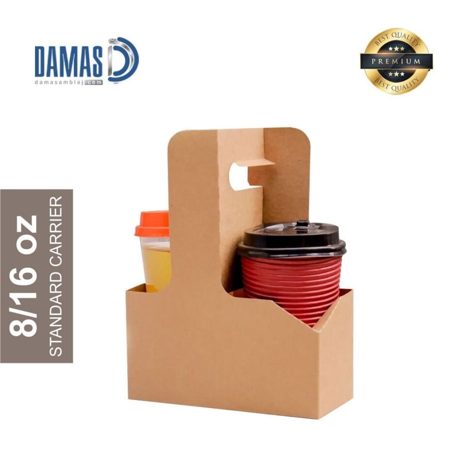 Karton Bardak Taşıyıcı Saplı Standart 2'li (Baskısız)