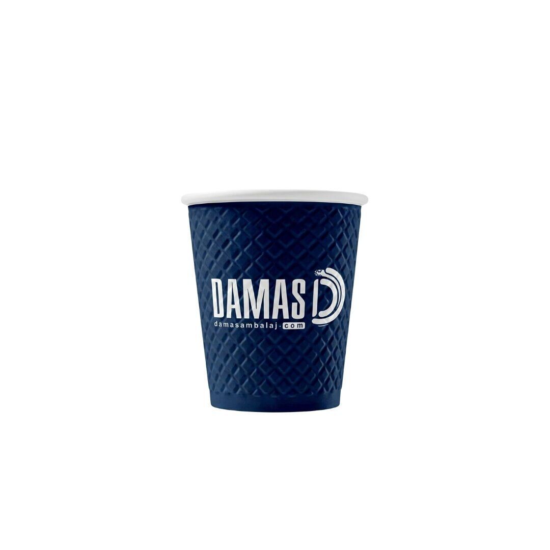 Kabartmalı Karton Bardak 2.000 adet - 8 oz
