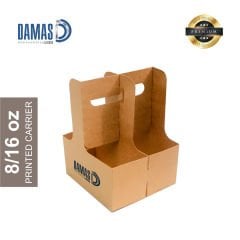 Karton Bardak Taşıyıcı Saplı Standart 2'li ( Baskılı )