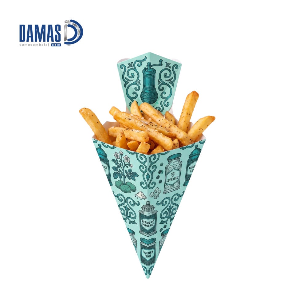 Sauce Potato Chips Fries Kraft Takeaway Box 8x8x30.5 cm - 10,000 pieces