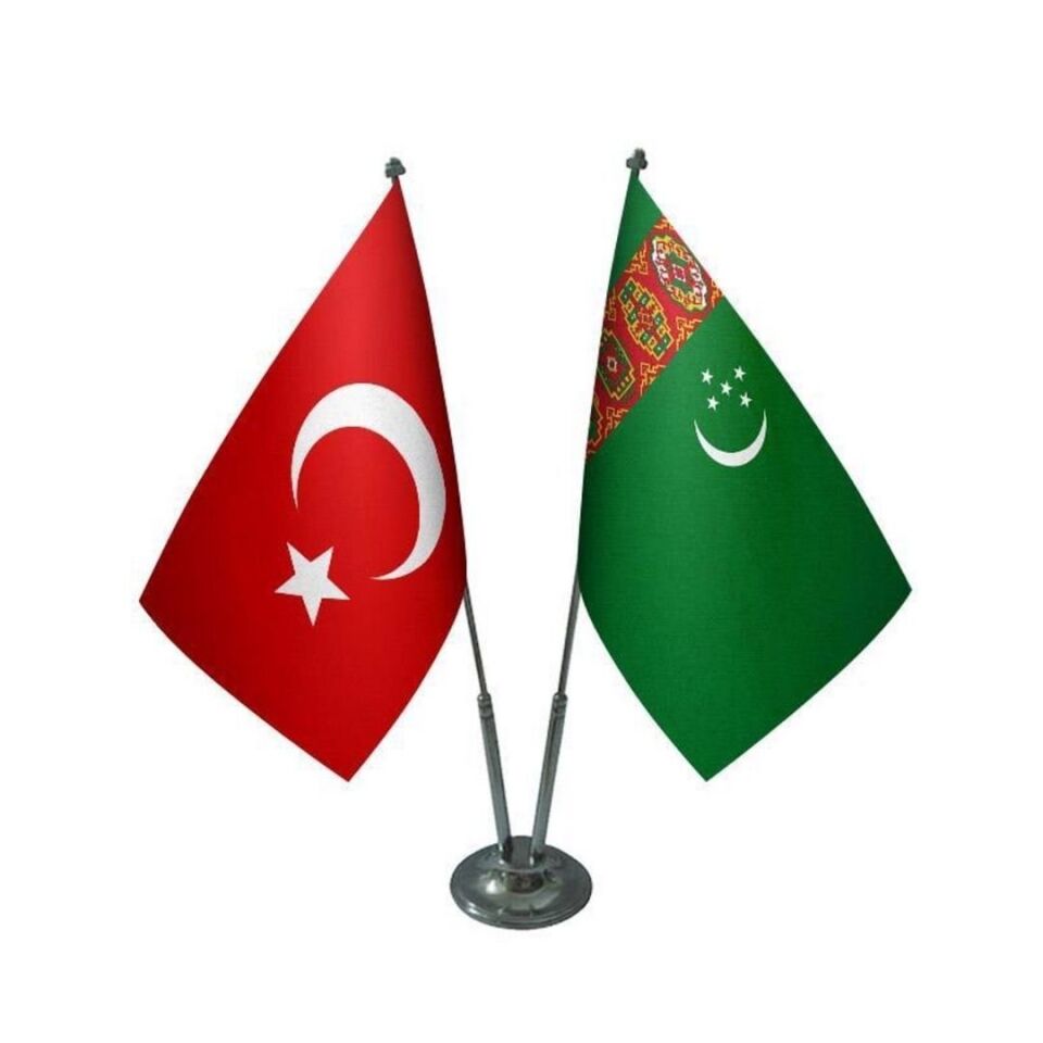 Masa Bayrağı Setleri Logo Basklı | DMSPMB-05 2'li Set - 12 Adet