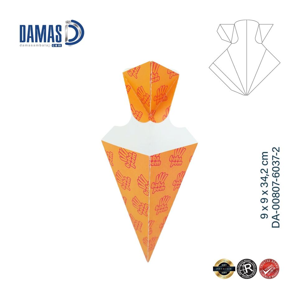 Patates Kutusu Özel Tasarım 8x8x30,5 cm  - 20.000 adet