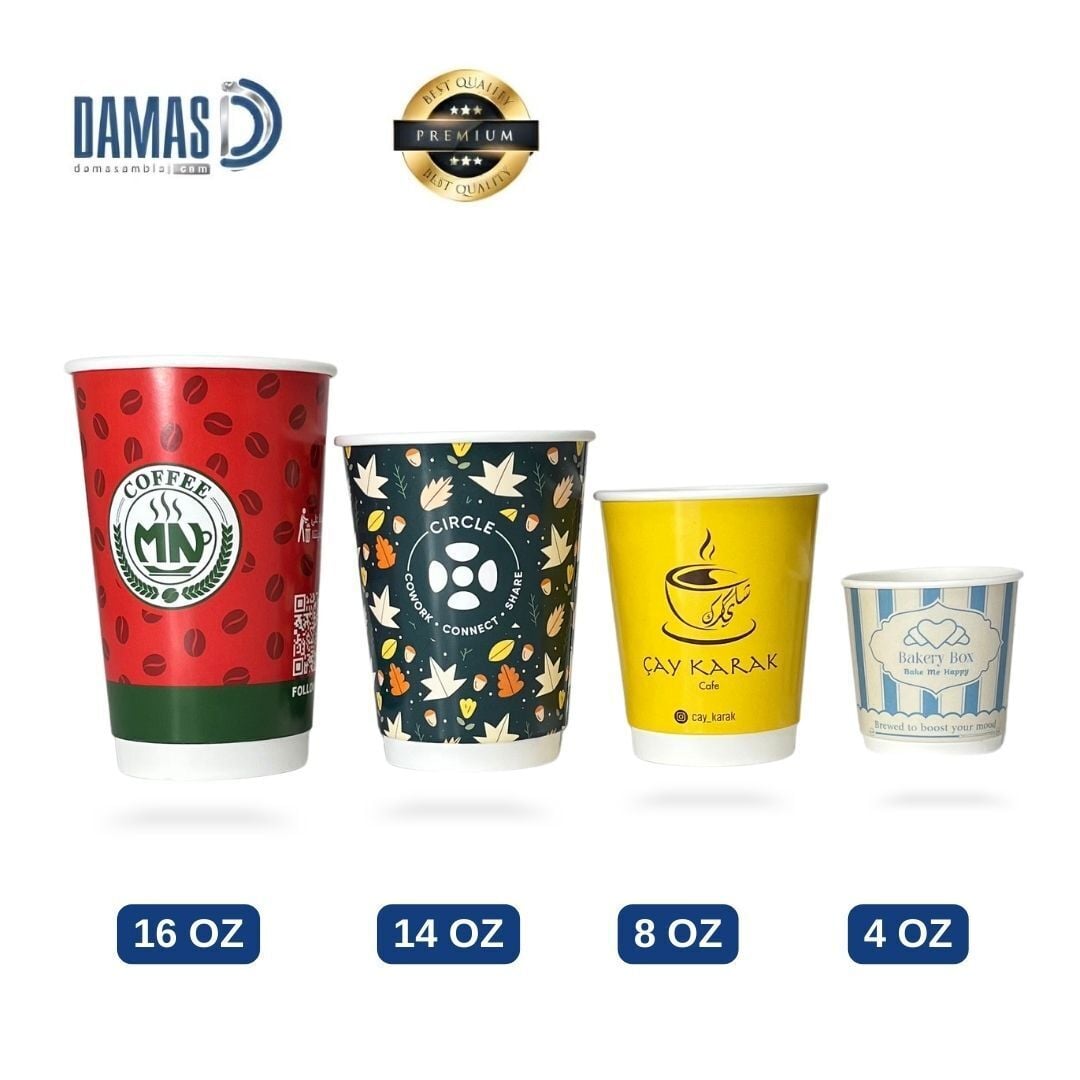 Double Wall Karton Bardak (Baskılı) 4 oz - 2.000 adet - Var