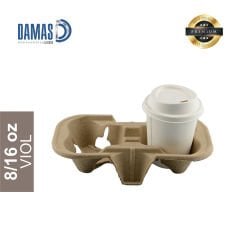 حامل أكواب كرتون ثنائي