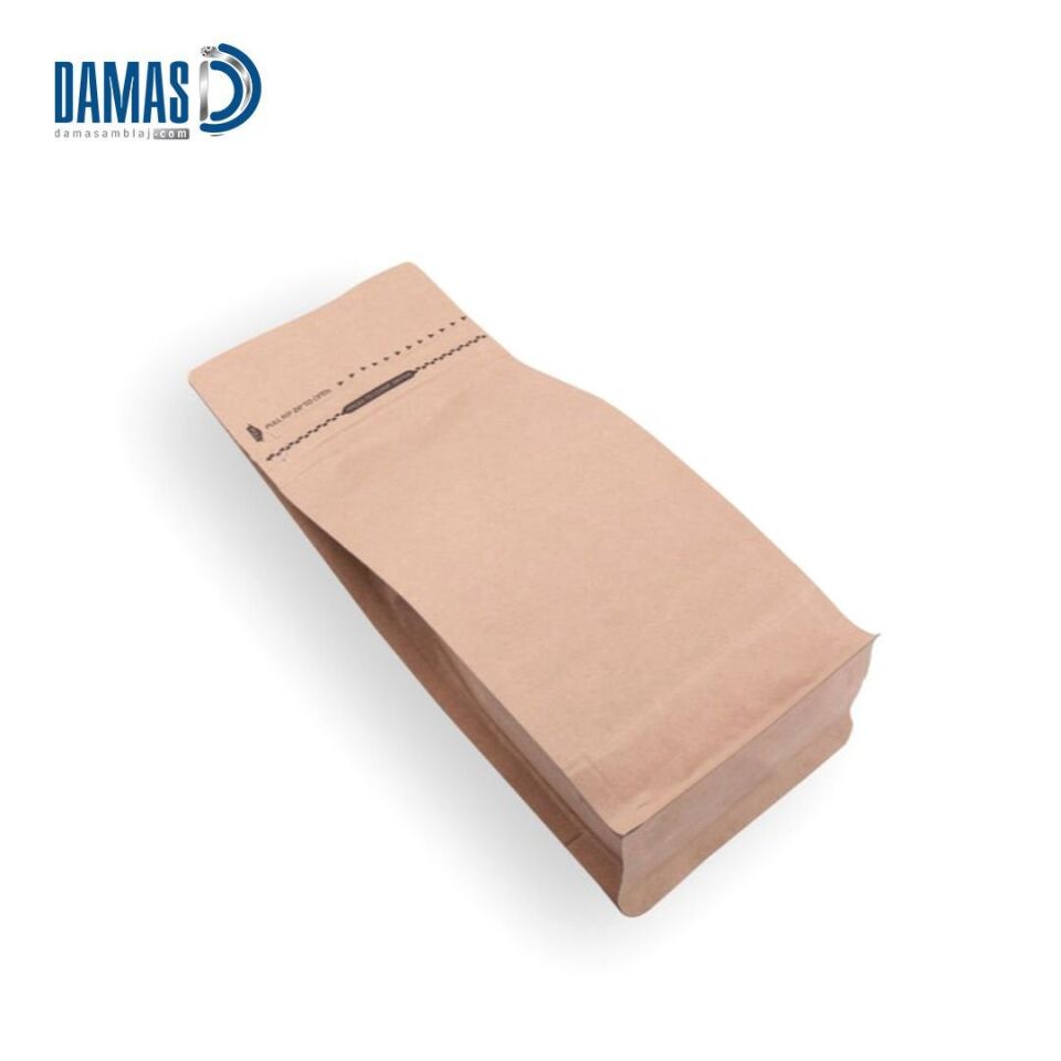 Pocket Locked Kraft Metalized Flat Bottom (Unprinted)