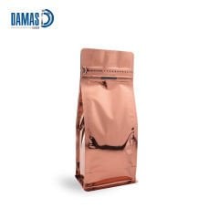 كيس المنيوم لامع ملون ذو قاعدة مسطحة (غير مطبوع)