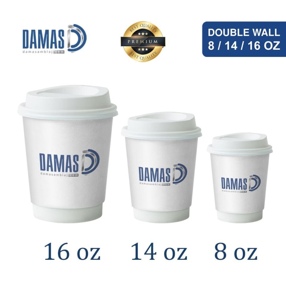 Double Wall Karton Bardak (Baskılı) 2.000 adet - 14 oz - Var